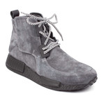 Suede High Top Sneaker Boot // Grey (Euro: 39)