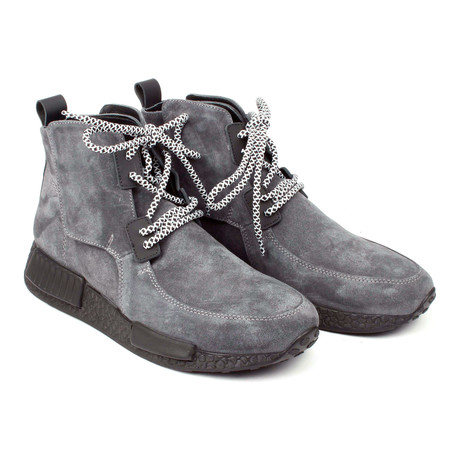 Suede High Top Sneaker Boot // Grey (Euro: 39)