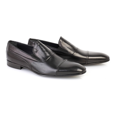 Leather Captoe Smoking Loafer // Black (Euro: 39)