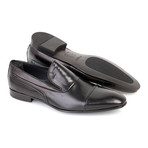 Leather Captoe Smoking Loafer // Black (Euro: 39)