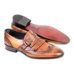 Leather Wingtip Tassel Strap Loafer // Tobacco (Euro: 39)