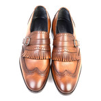 Leather Wingtip Tassel Strap Loafer // Tobacco (Euro: 39)