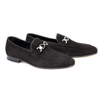 Suede Metal Bit Loafer // Black (Euro: 39)