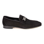 Suede Metal Bit Loafer // Black (Euro: 39)