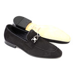 Suede Metal Bit Loafer // Black (Euro: 39)