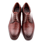 Leather Woven Derby // Brown (Euro: 45)