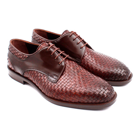 Leather Woven Derby // Brown (Euro: 39)