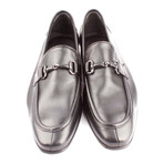 Leather Metal Bit Split Toe Loafer // Black (Euro: 39)