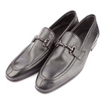 Leather Metal Bit Split Toe Loafer // Black (Euro: 39)