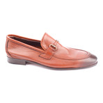 Leather Metal Bit Split Toe Loafer // Tobacco (Euro: 41)