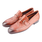 Leather Metal Bit Split Toe Loafer // Tobacco (Euro: 41)