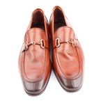 Leather Metal Bit Split Toe Loafer // Tobacco (Euro: 41)