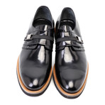 Patent Leather Contrast Sole Strap Loafer // Black (Euro: 43)