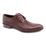 Multi Texture Perforated Leather Derby // Brown (Euro: 39)