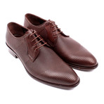 Multi Texture Perforated Leather Derby // Brown (Euro: 39)