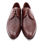 Multi Texture Perforated Leather Derby // Brown (Euro: 39)