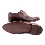 Multi Texture Perforated Leather Derby // Brown (Euro: 39)