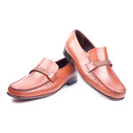 Braided Band Leather Loafer // Tobacco (Euro: 39)