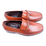 Braided Band Leather Loafer // Tobacco (Euro: 39)