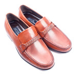 Braided Band Leather Loafer // Tobacco (Euro: 39)