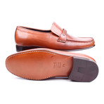 Braided Band Leather Loafer // Tobacco (Euro: 39)