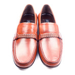 Braided Band Leather Loafer // Tobacco (Euro: 39)