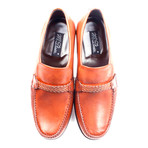 Braided Band Leather Loafer // Tobacco (Euro: 39)