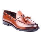 Leather Braided Rope Tassel Loafer // Tobacco (Euro: 39)