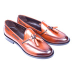 Leather Braided Rope Tassel Loafer // Tobacco (Euro: 39)