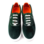 Suede Lace-Up Sneaker // Green (Euro: 39)