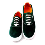 Suede Lace-Up Sneaker // Green (Euro: 39)