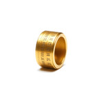 Ring Clock // Gold Ring + White LED (Size: 8)