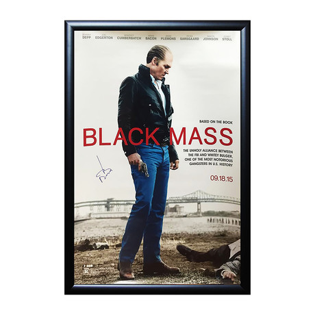 Signed Movie Poster // Black Mass // Johnny Depp