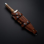 Damascus Walnut Wood Combat Dagger