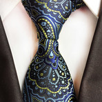 Marquise Tie // Blue + Gold
