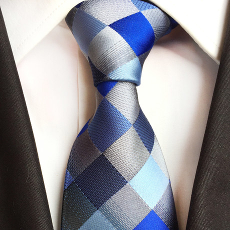 Vaughn Silk Tie // Blue Checker