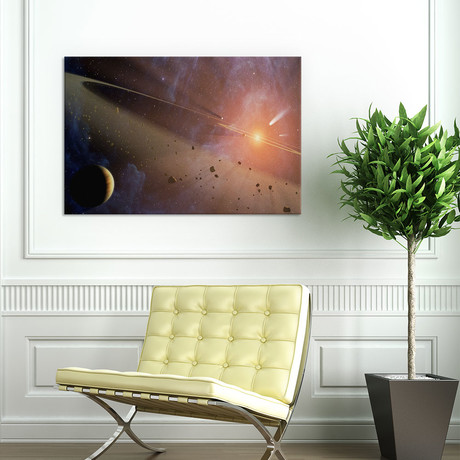 Asteroid Belt // Spitzer Space Observatory // Unknown Artist (26"W x 18"H x 0.75"D)