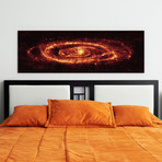 Andromeda Galaxy // Spitzer Space Observatory // Unknown Artist (36"W x 12"H x 0.75"D)