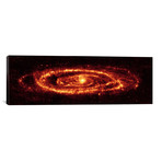 Andromeda Galaxy // Spitzer Space Observatory // Unknown Artist (36"W x 12"H x 0.75"D)