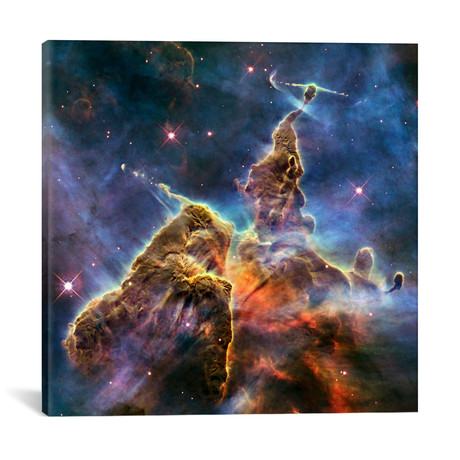 Mystic Mountain in Carina Nebula II // Hubble Space Telescope // NASA (18"W x 18"H x 0.75"D)