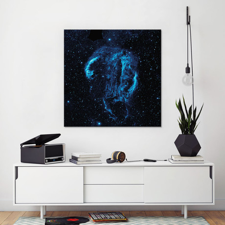 Cygnus Loop Nebula // Galaxy Evolution Explorer // Unknown Artist (18"W x 18"H x 0.75"D)