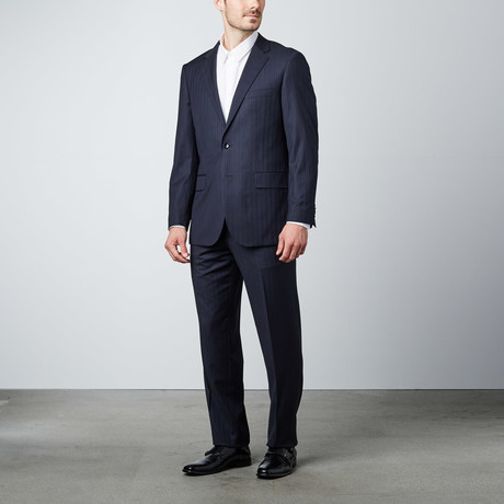 Paolo Lercara // Pinstripe Suit // Navy (US: 36S)