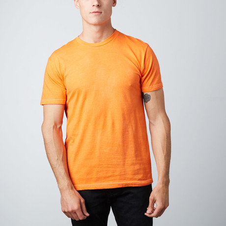 Tri-Blend Dyed Crewneck T-Shirt // Orange (S)