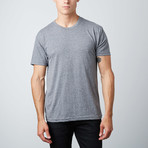 Tri-Blend Crewneck T-Shirt // Heather Black + Heather Grey // Pack of 2 (L)