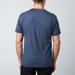 Tri-Blend Crewneck T-Shirt // Heather Navy + Heather White // Pack of 2 (S)