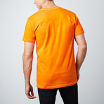 Ultra Soft Sueded V-Neck T-Shirt // Orange (L)