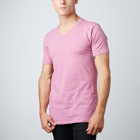 Ultra Soft Sueded V-Neck T-Shirt // Lavender (S)