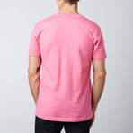 Ultra Soft Sueded V-Neck T-Shirt // Pink (2XL)