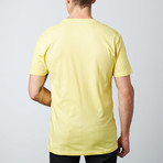 Ultra Soft Sueded V-Neck T-Shirt // Yellow (L)