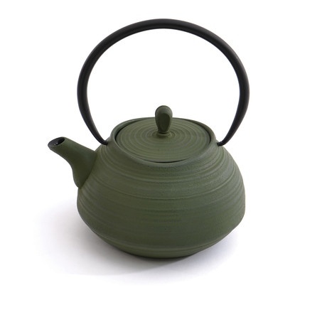 Cast Iron Teapot // 1.2 Qt // Dark Green